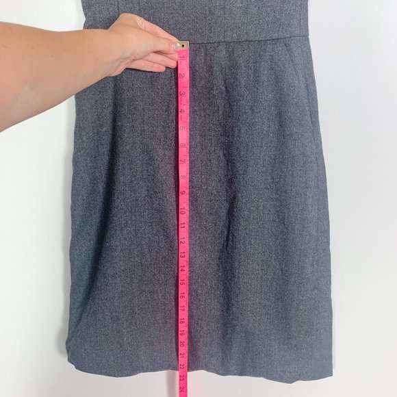 Club Monaco strapless wool blend sheath dress grey - Picture 11 of 13